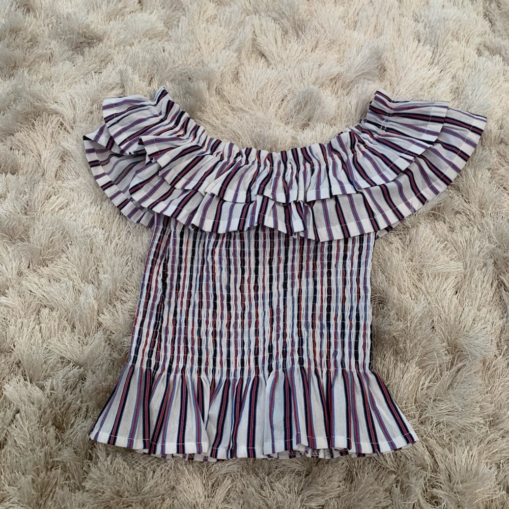 About us strapless top